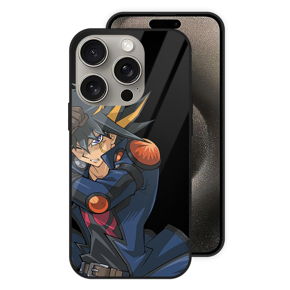 （画像用） 遊☆戯☆王 Yu-Gi-Oh! 【iPhone15Pro対応】スマホケース 耐衝撃＆黄変防止 背面ガラス