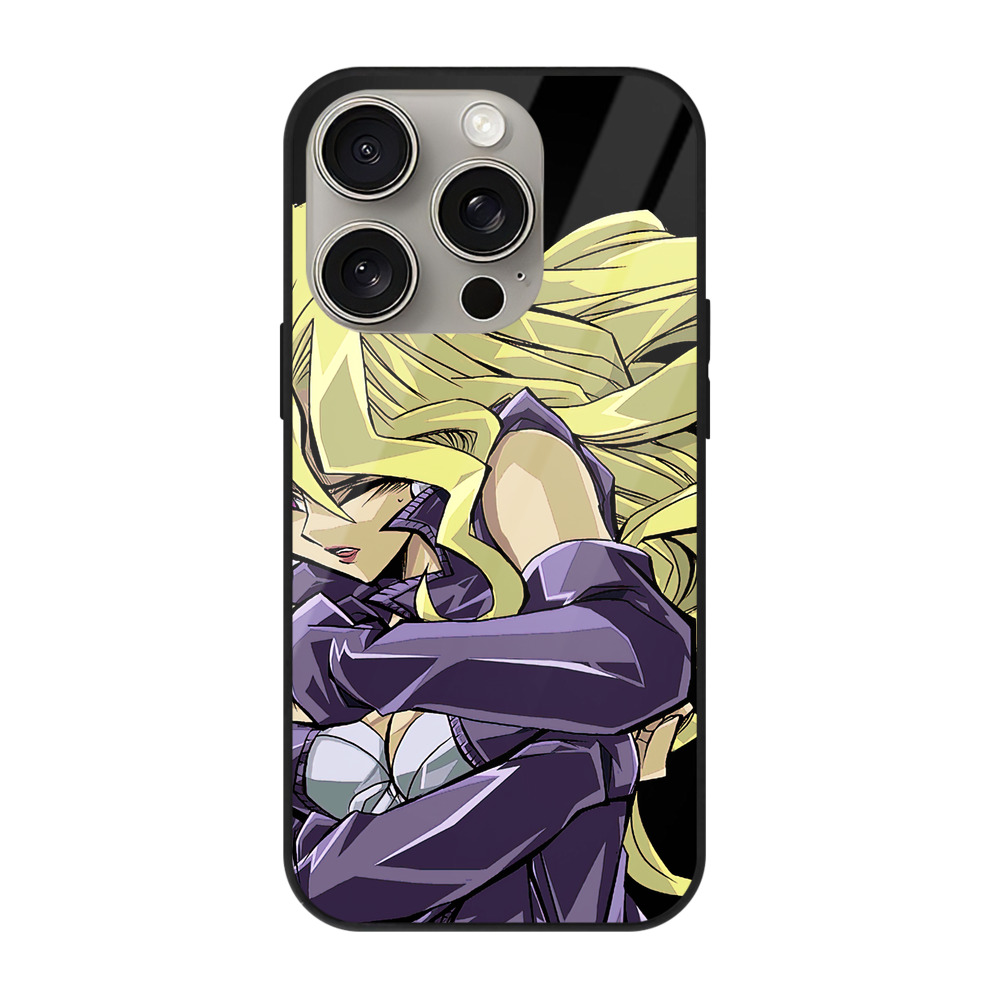 遊☆戯☆王 Yu-Gi-Oh! 【iPhone15Pro対応】スマホケース 耐衝撃＆黄変防止 背面ガラス