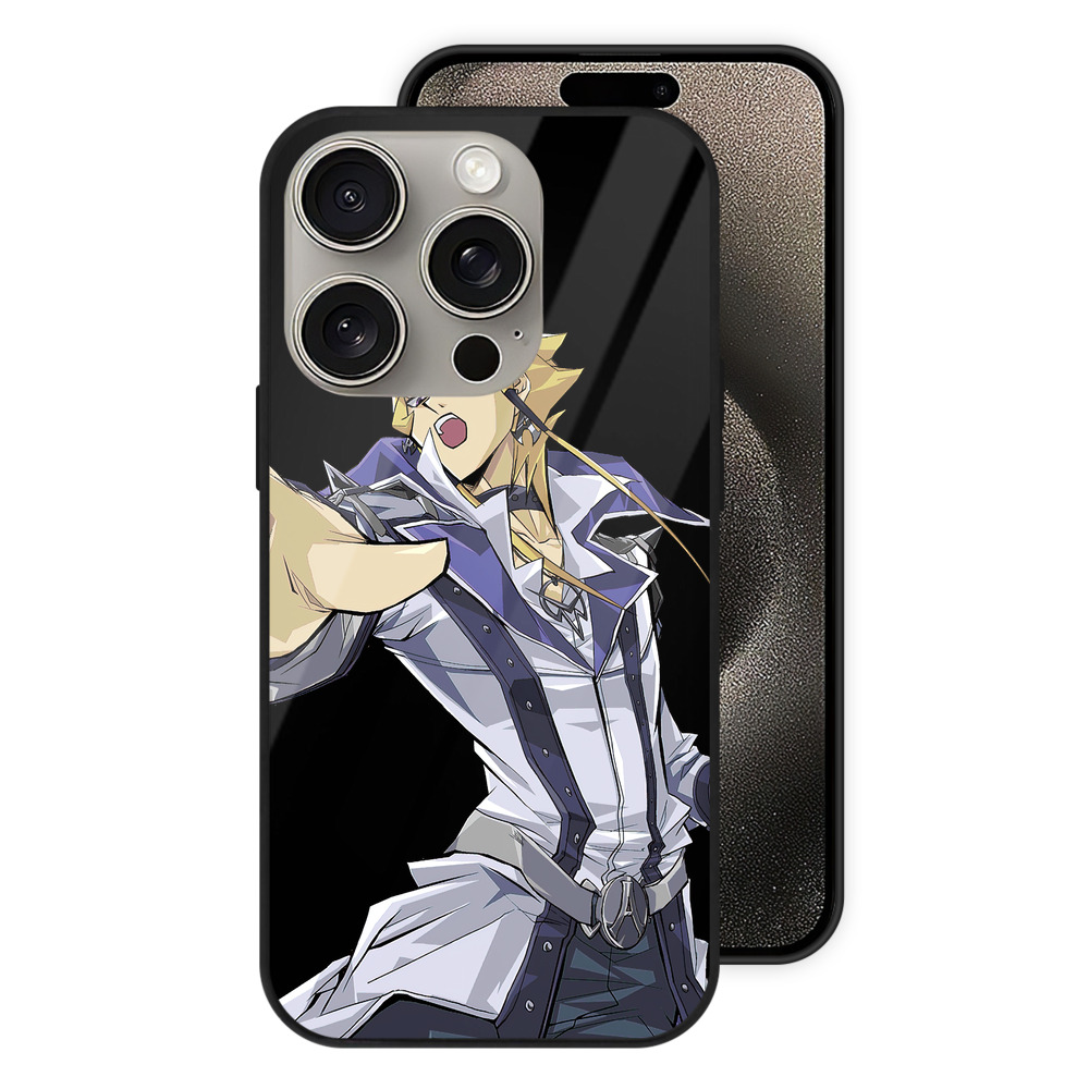 （画像用） 遊☆戯☆王 Yu-Gi-Oh! 【iPhone15Pro対応】スマホケース 耐衝撃＆黄変防止 背面ガラス