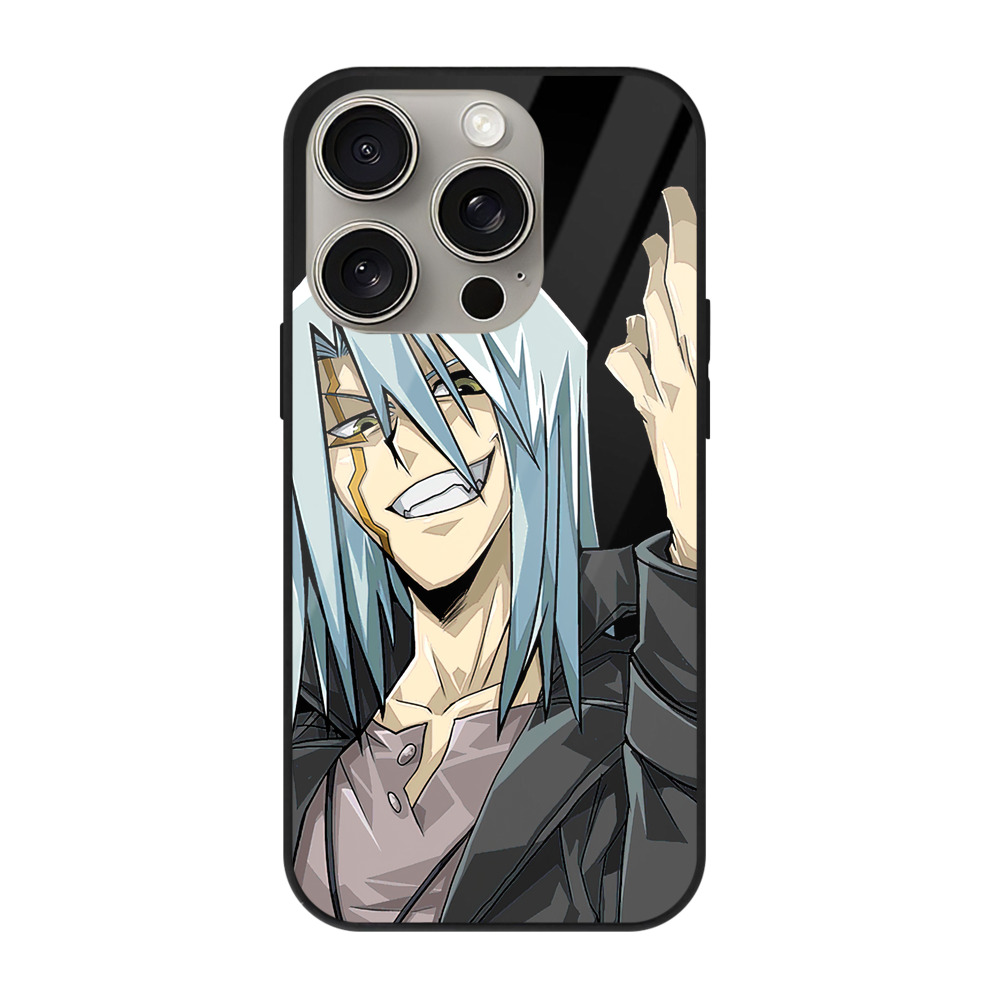 （画像用） 遊☆戯☆王 Yu-Gi-Oh! 【iPhone15Pro対応】スマホケース 耐衝撃＆黄変防止 背面ガラス