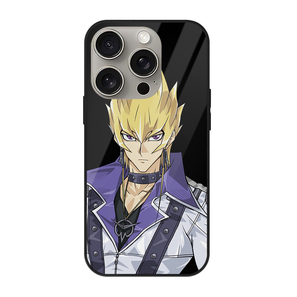 （画像用） 遊☆戯☆王 Yu-Gi-Oh! 【iPhone15Pro対応】スマホケース 耐衝撃＆黄変防止 背面ガラス