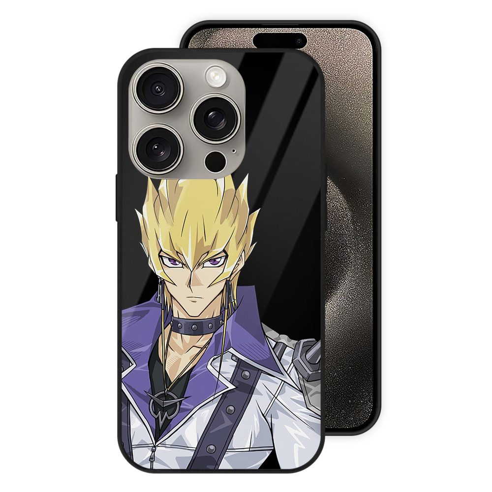 （画像用） 遊☆戯☆王 Yu-Gi-Oh! 【iPhone15Pro対応】スマホケース 耐衝撃＆黄変防止 背面ガラス