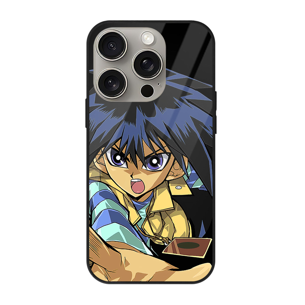 （画像用） 遊☆戯☆王 Yu-Gi-Oh! 【iPhone15Pro対応】スマホケース 耐衝撃＆黄変防止 背面ガラス