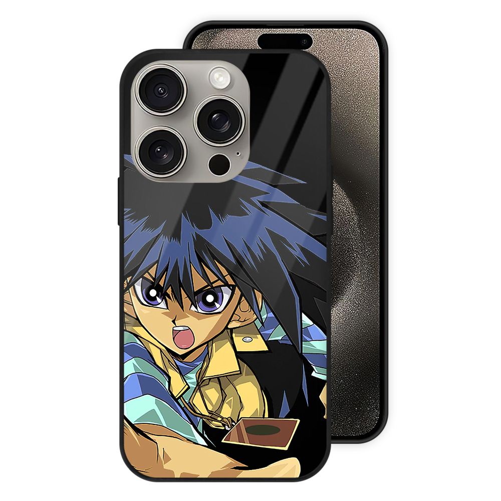 （画像用） 遊☆戯☆王 Yu-Gi-Oh! 【iPhone15Pro対応】スマホケース 耐衝撃＆黄変防止 背面ガラス