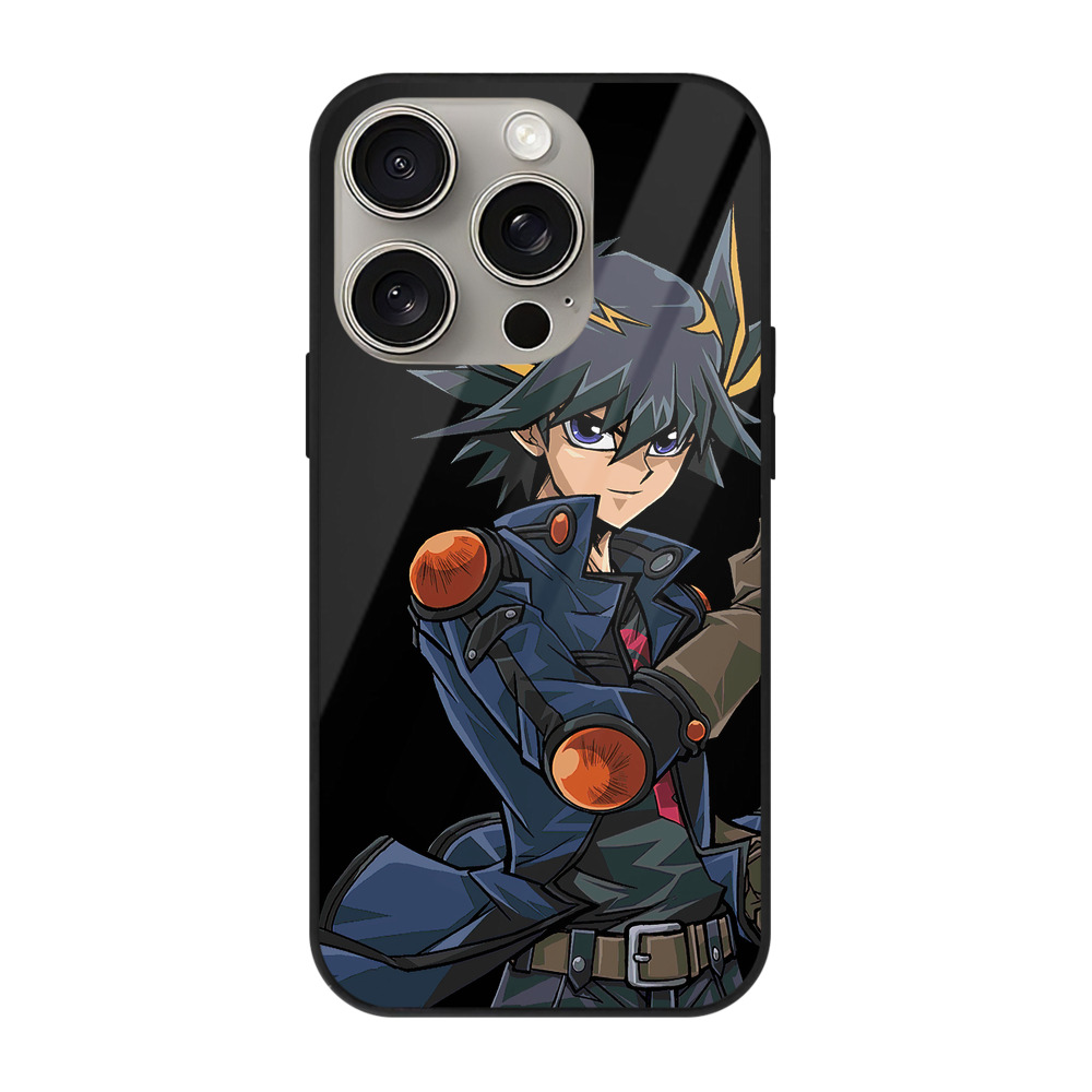 遊☆戯☆王 Yu-Gi-Oh! 【iPhone15Pro対応】スマホケース 耐衝撃＆黄変防止 背面ガラス