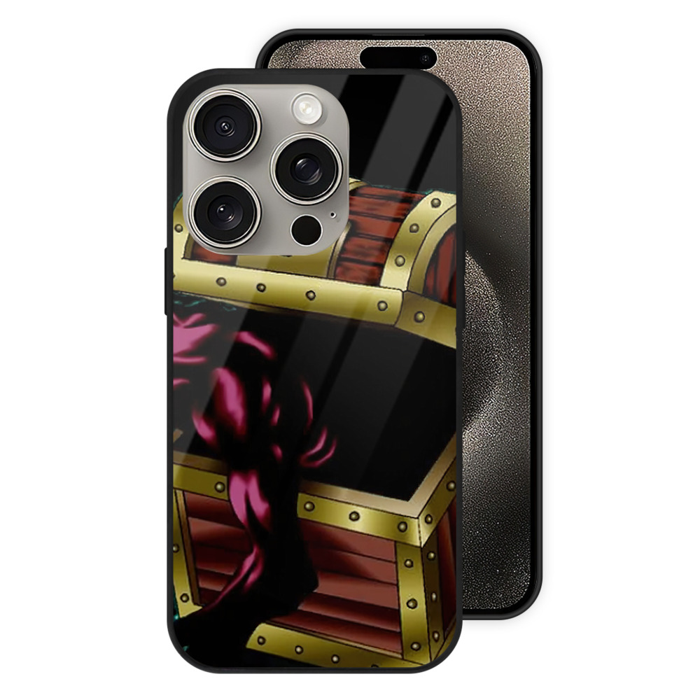 （画像用） 遊☆戯☆王 Yu-Gi-Oh! 【iPhone15Pro対応】スマホケース 耐衝撃＆黄変防止 背面ガラス