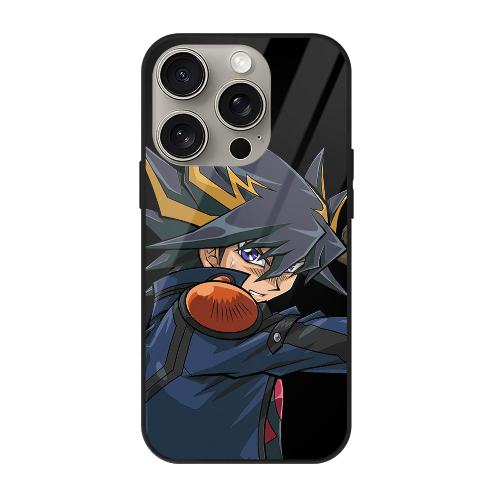 遊☆戯☆王 Yu-Gi-Oh! 【iPhone15Pro対応】スマホケース 耐衝撃＆黄変防止 背面ガラス