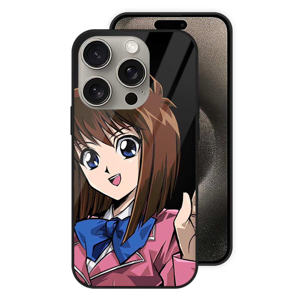 （画像用） 遊☆戯☆王 Yu-Gi-Oh! 【iPhone15Pro対応】スマホケース 耐衝撃＆黄変防止 背面ガラス