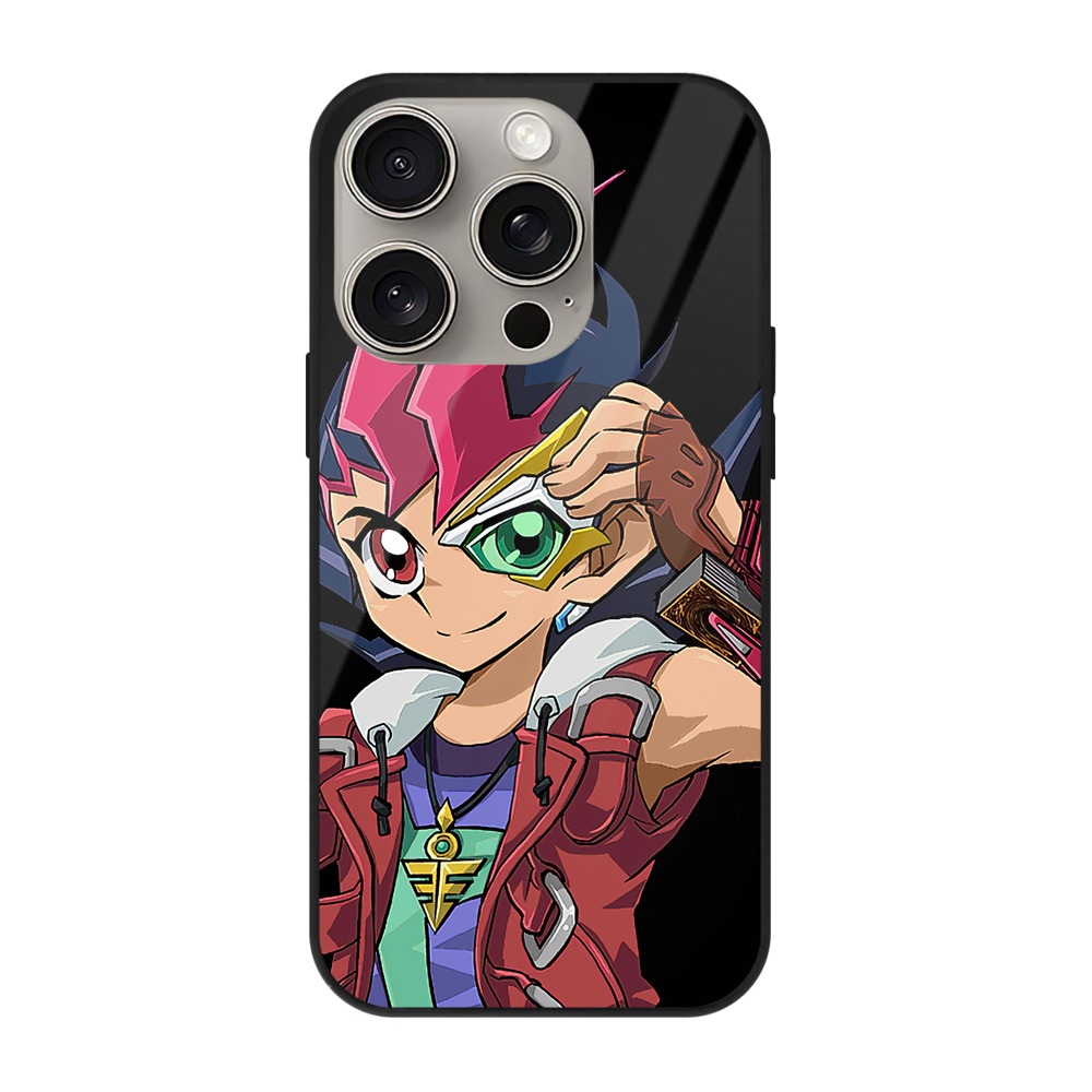 遊☆戯☆王 Yu-Gi-Oh! 【iPhone15Pro対応】スマホケース 耐衝撃＆黄変防止 背面ガラス