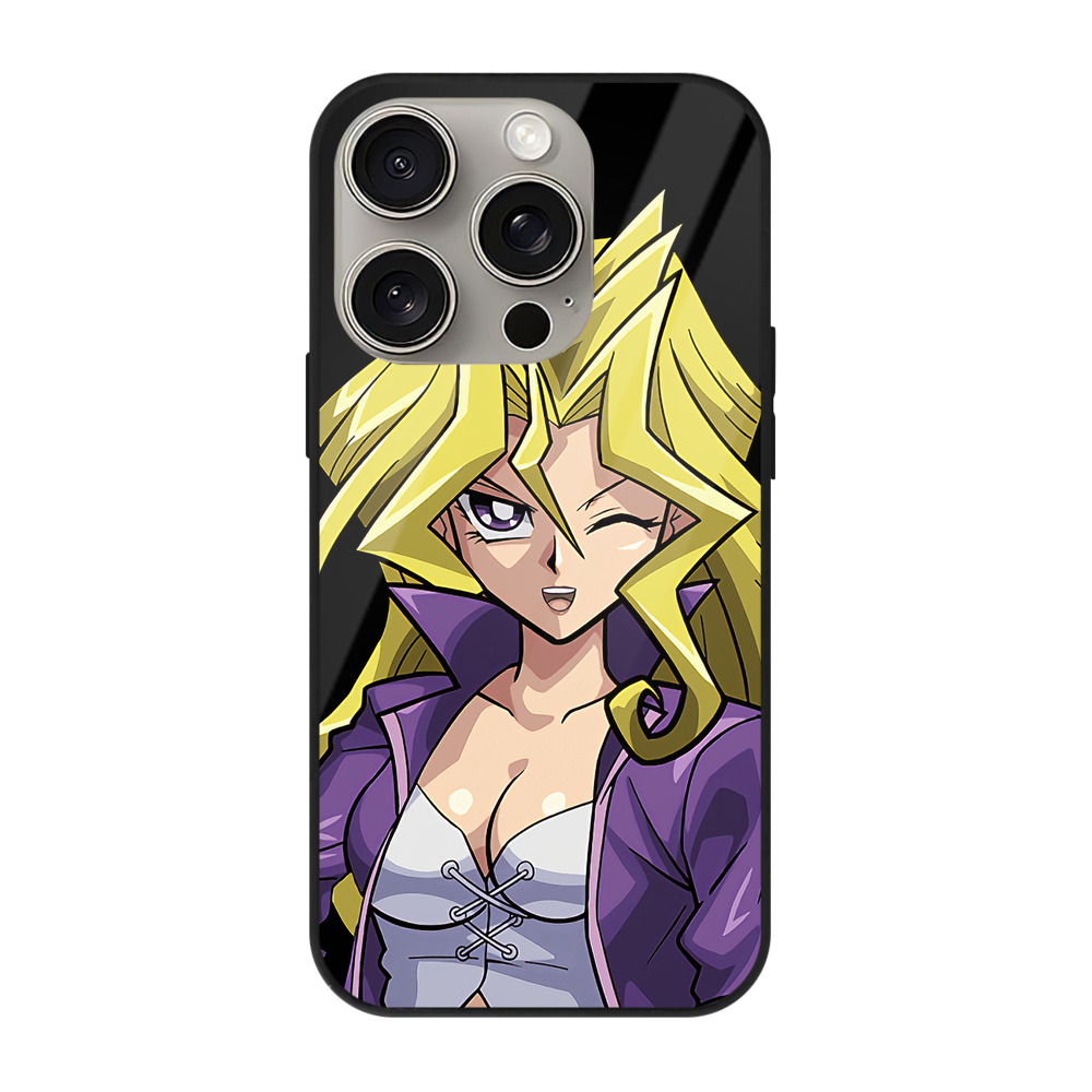 （画像用） 遊☆戯☆王 Yu-Gi-Oh! 【iPhone15Pro対応】スマホケース 耐衝撃＆黄変防止 背面ガラス