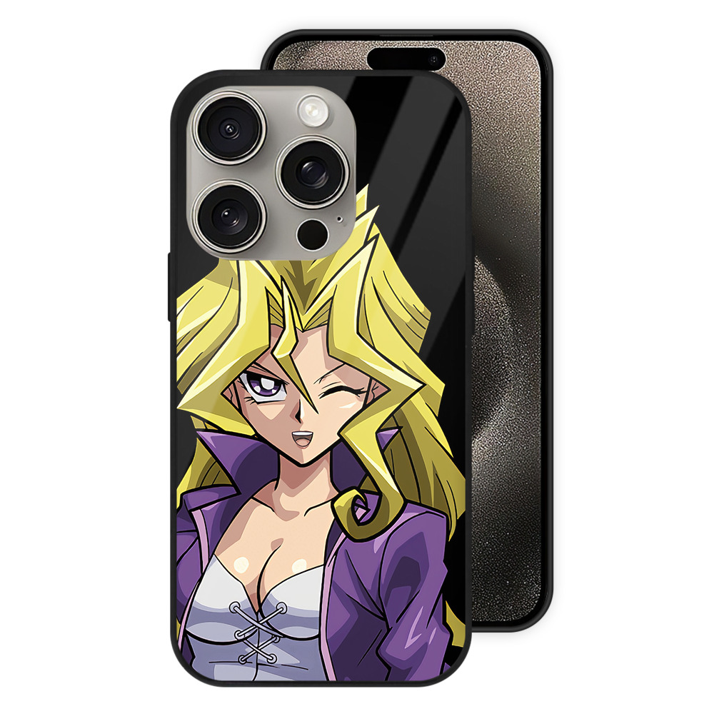 （画像用） 遊☆戯☆王 Yu-Gi-Oh! 【iPhone15Pro対応】スマホケース 耐衝撃＆黄変防止 背面ガラス