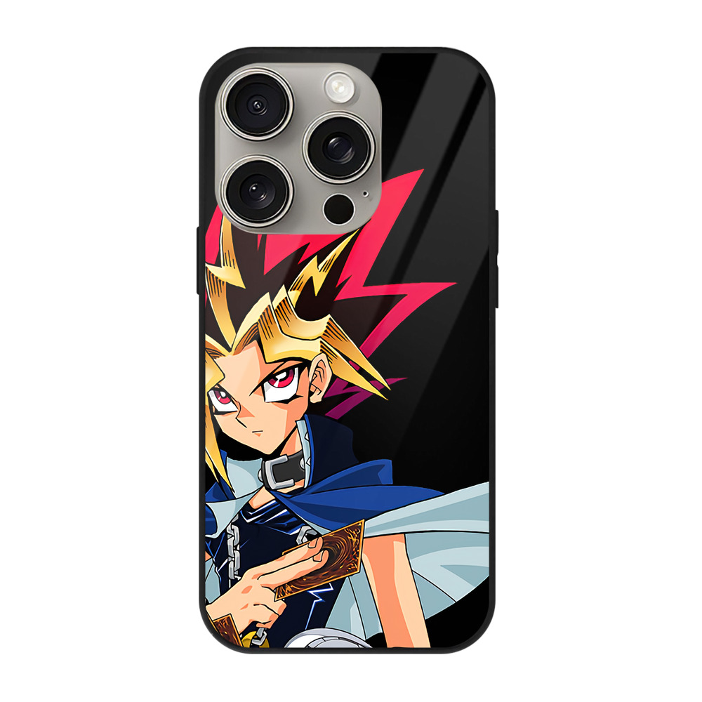 遊☆戯☆王 Yu-Gi-Oh! 【iPhone15Pro対応】スマホケース 耐衝撃＆黄変防止 背面ガラス