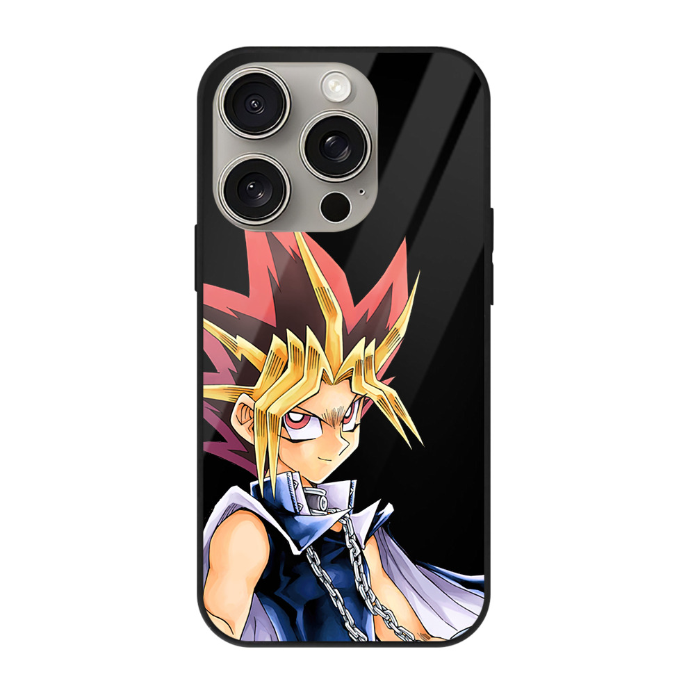 遊☆戯☆王 Yu-Gi-Oh! 【iPhone15Pro対応】スマホケース 耐衝撃＆黄変防止 背面ガラス