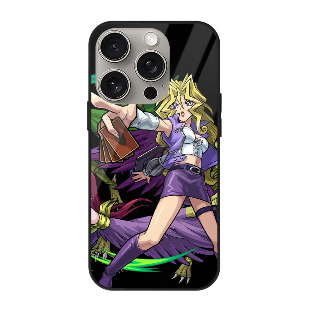 （画像用） 遊☆戯☆王 Yu-Gi-Oh! 【iPhone15Pro対応】スマホケース 耐衝撃＆黄変防止 背面ガラス