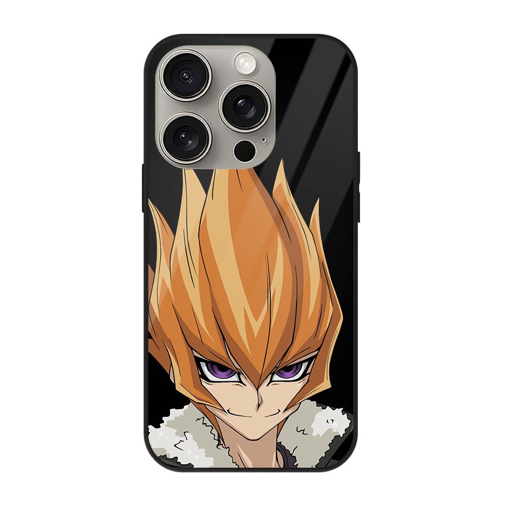 （画像用） 遊☆戯☆王 Yu-Gi-Oh! 【iPhone15Pro対応】スマホケース 耐衝撃＆黄変防止 背面ガラス