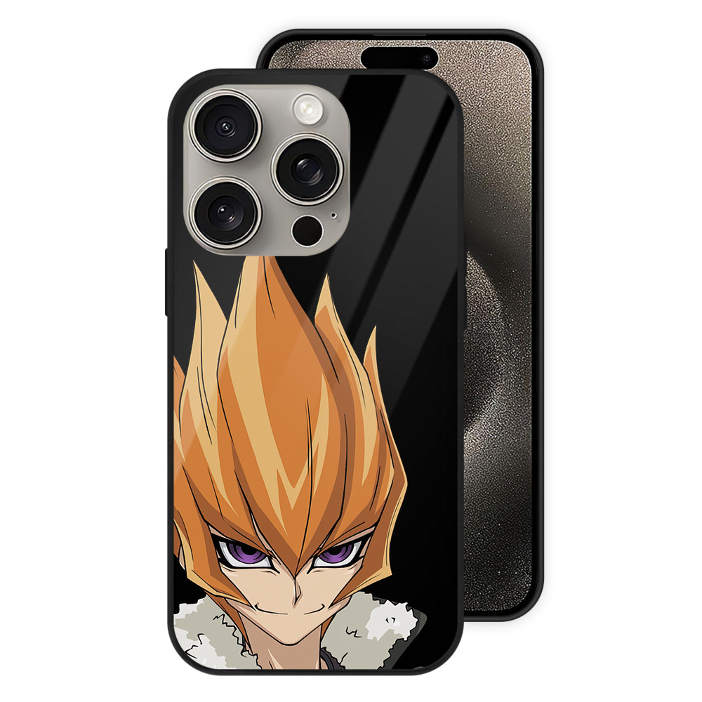 （画像用） 遊☆戯☆王 Yu-Gi-Oh! 【iPhone15Pro対応】スマホケース 耐衝撃＆黄変防止 背面ガラス