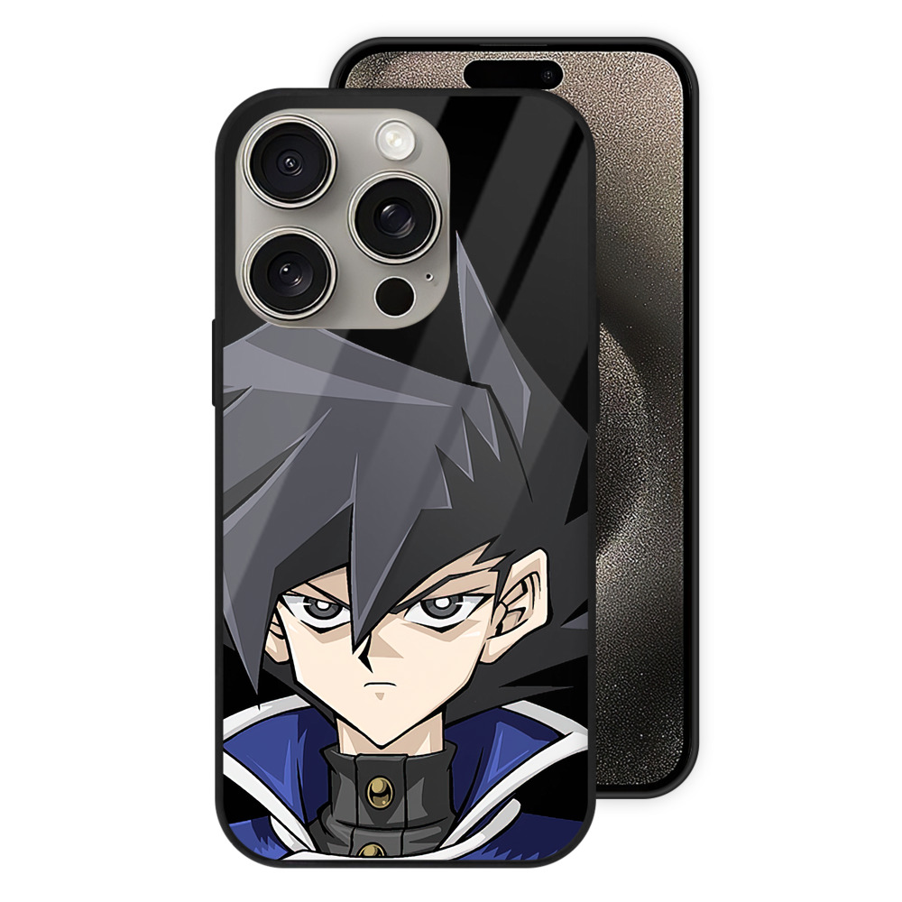 （画像用） 遊☆戯☆王 Yu-Gi-Oh! 【iPhone15Pro対応】スマホケース 耐衝撃＆黄変防止 背面ガラス