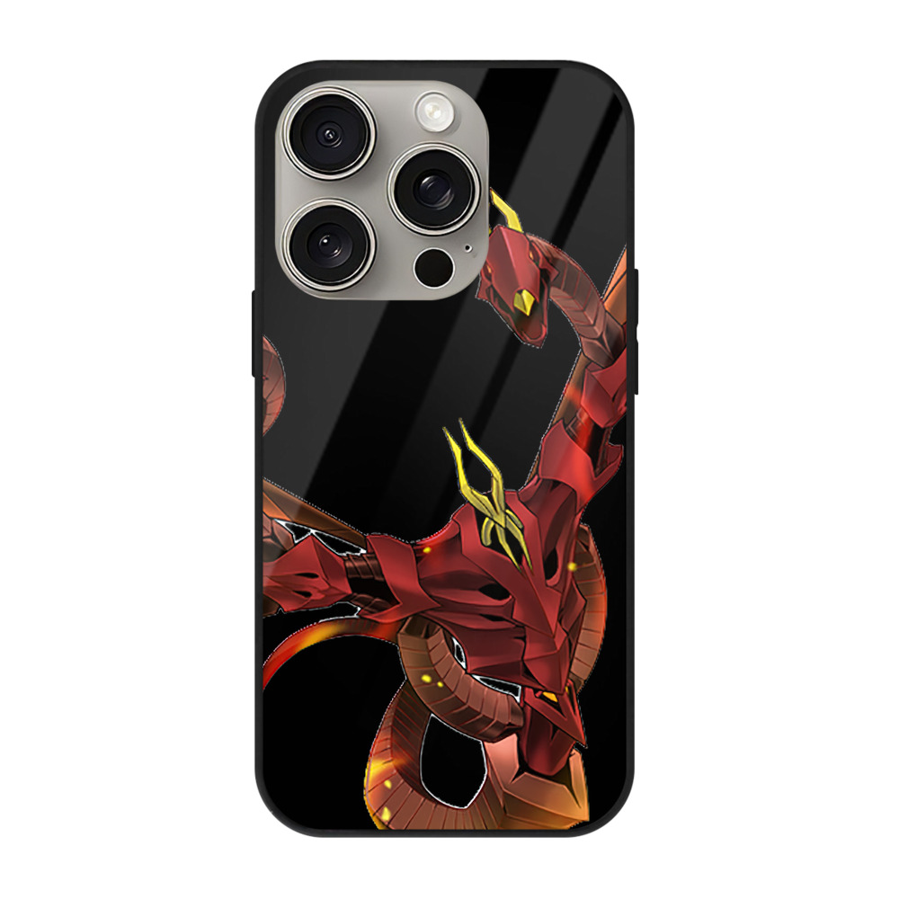 遊☆戯☆王 Yu-Gi-Oh! 【iPhone15Pro対応】スマホケース 耐衝撃＆黄変防止 背面ガラス