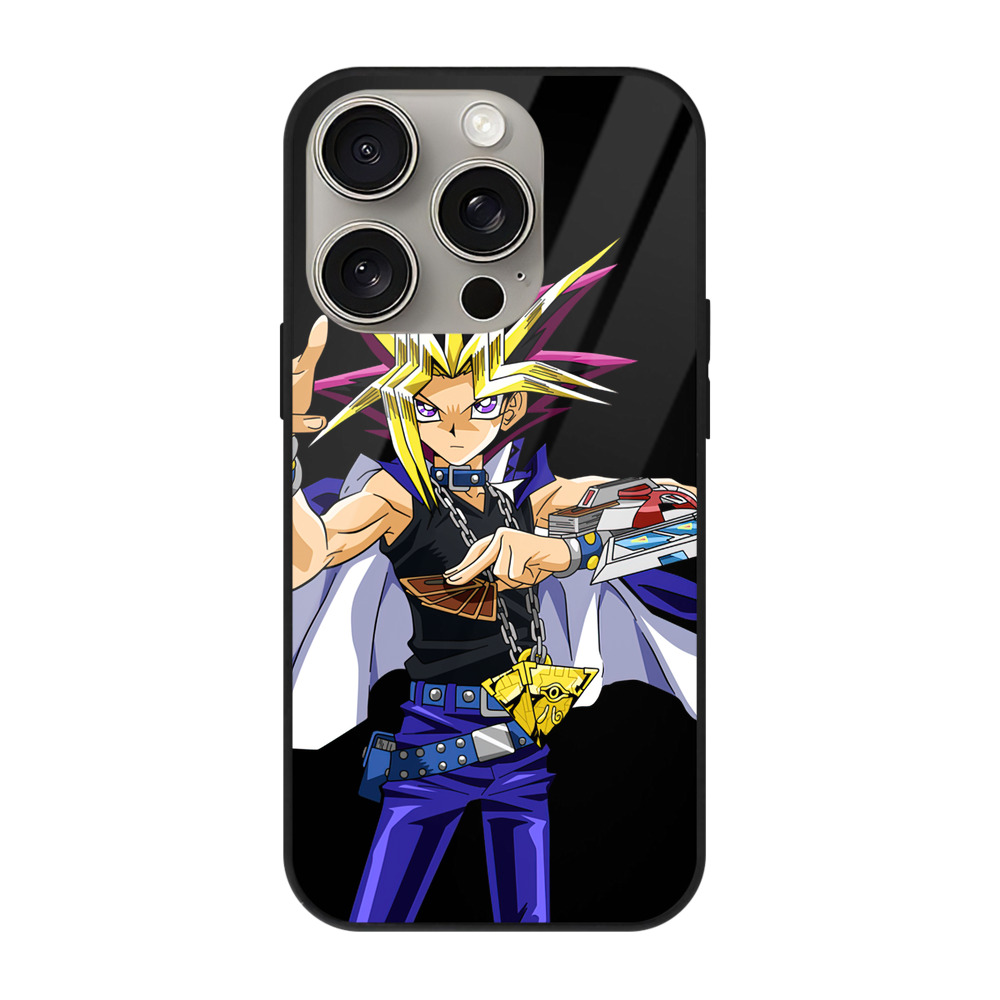 （画像用） 遊☆戯☆王 Yu-Gi-Oh! 【iPhone15Pro対応】スマホケース 耐衝撃＆黄変防止 背面ガラス