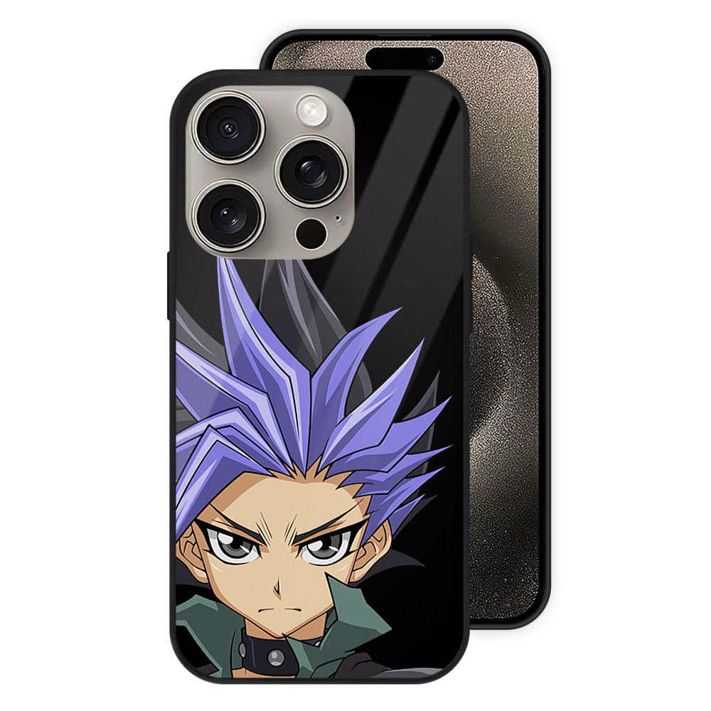 （画像用） 遊☆戯☆王 Yu-Gi-Oh! 【iPhone15Pro対応】スマホケース 耐衝撃＆黄変防止 背面ガラス