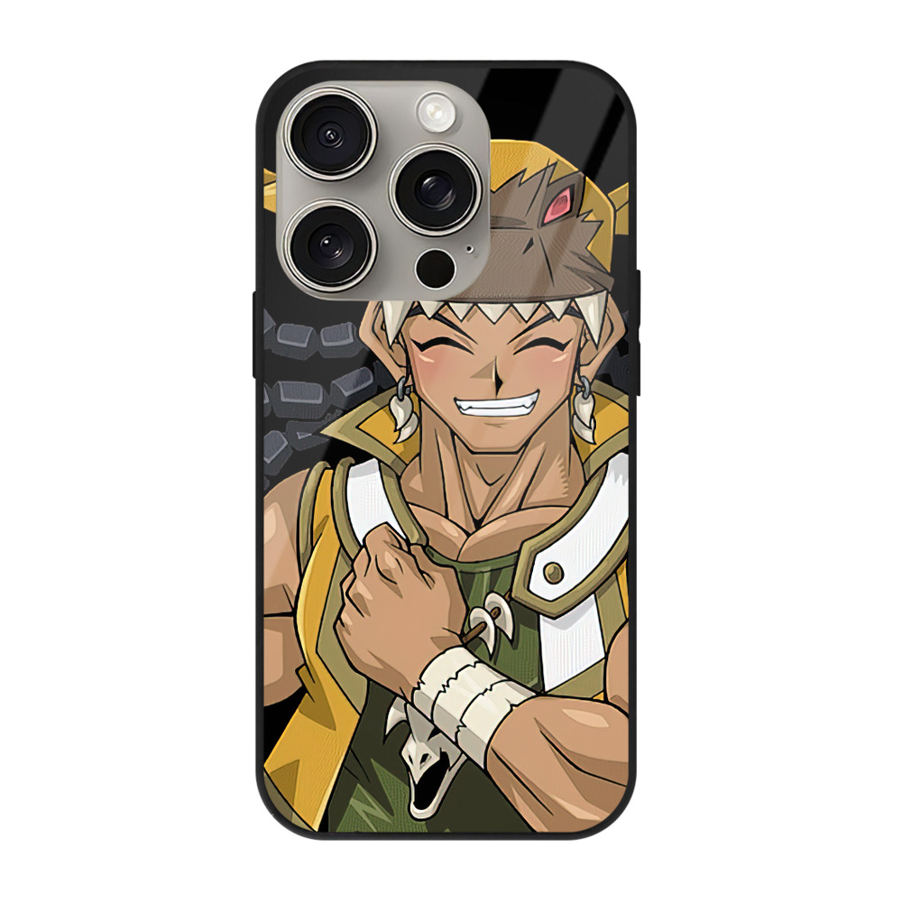 遊☆戯☆王 Yu-Gi-Oh! 【iPhone15Pro対応】スマホケース 耐衝撃＆黄変防止 背面ガラス