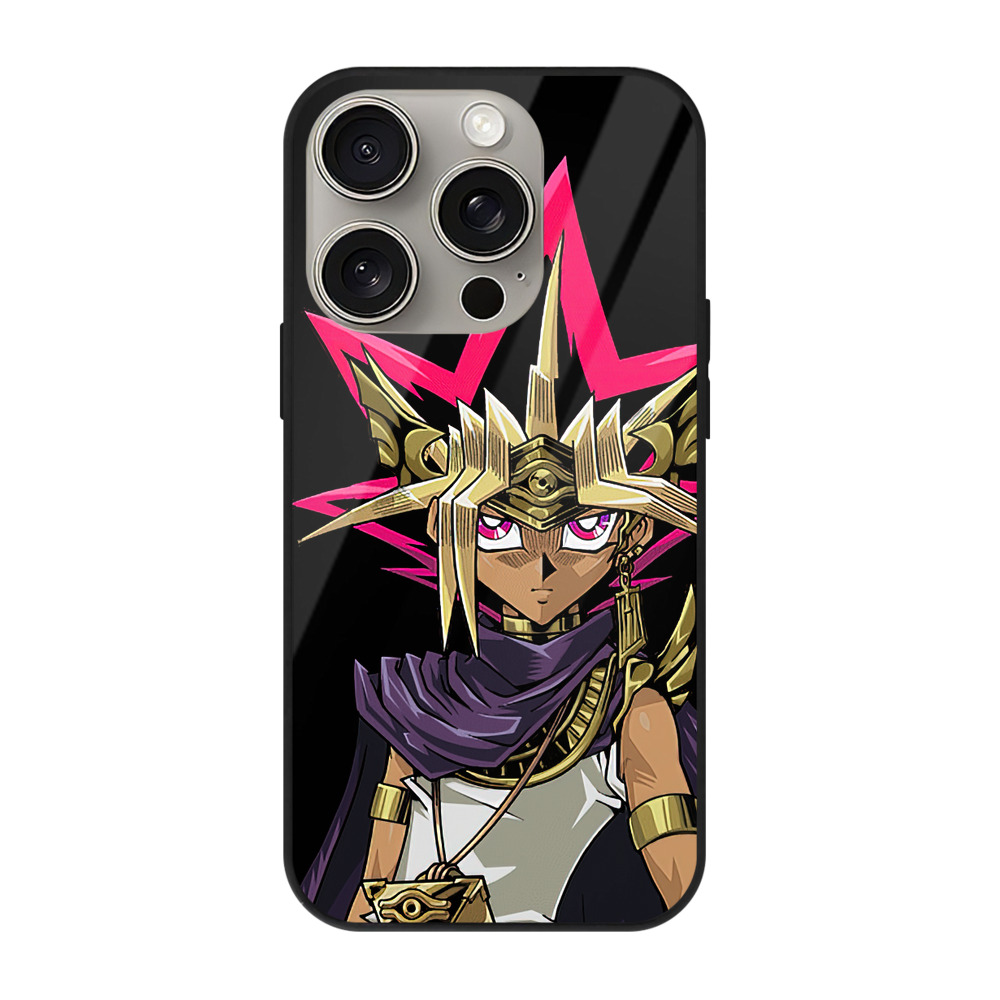 遊☆戯☆王 Yu-Gi-Oh! 【iPhone15Pro対応】スマホケース 耐衝撃＆黄変防止 背面ガラス