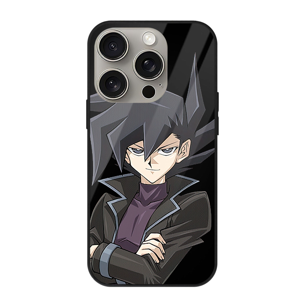 遊☆戯☆王 Yu-Gi-Oh! 【iPhone15Pro対応】スマホケース 耐衝撃＆黄変防止 背面ガラス