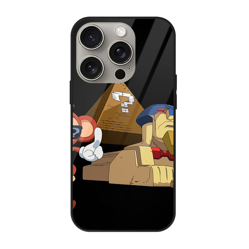 遊☆戯☆王 Yu-Gi-Oh! 【iPhone15Pro対応】スマホケース 耐衝撃＆黄変防止 背面ガラス