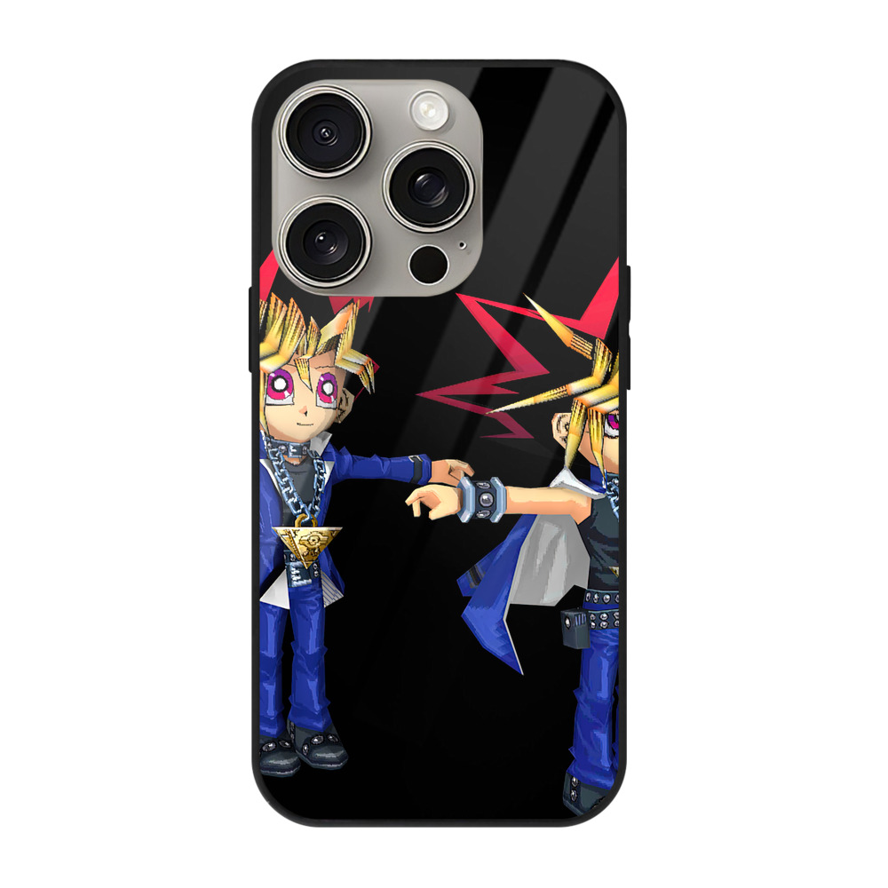 遊☆戯☆王 Yu-Gi-Oh! 【iPhone15Pro対応】スマホケース 耐衝撃＆黄変防止 背面ガラス