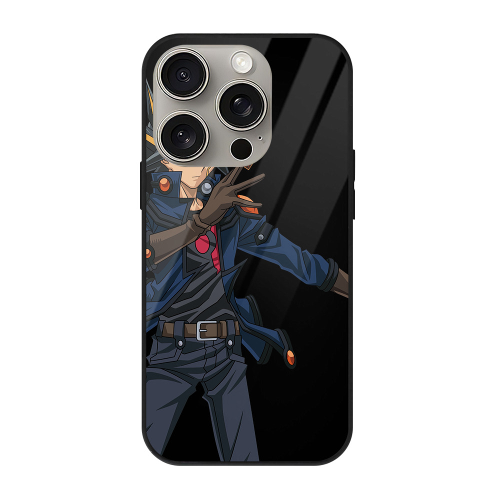 （画像用） 遊☆戯☆王 Yu-Gi-Oh! 【iPhone15Pro対応】スマホケース 耐衝撃＆黄変防止 背面ガラス