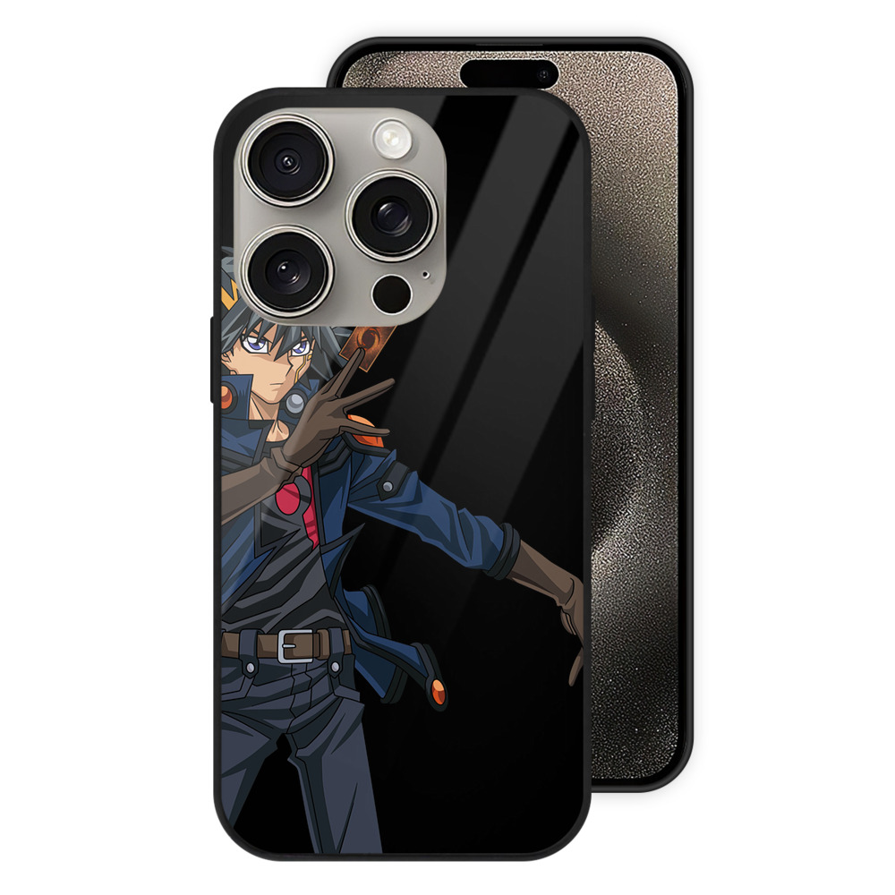 （画像用） 遊☆戯☆王 Yu-Gi-Oh! 【iPhone15Pro対応】スマホケース 耐衝撃＆黄変防止 背面ガラス
