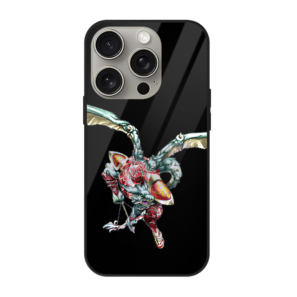 （画像用） 遊☆戯☆王 Yu-Gi-Oh! 【iPhone15Pro対応】スマホケース 耐衝撃＆黄変防止 背面ガラス