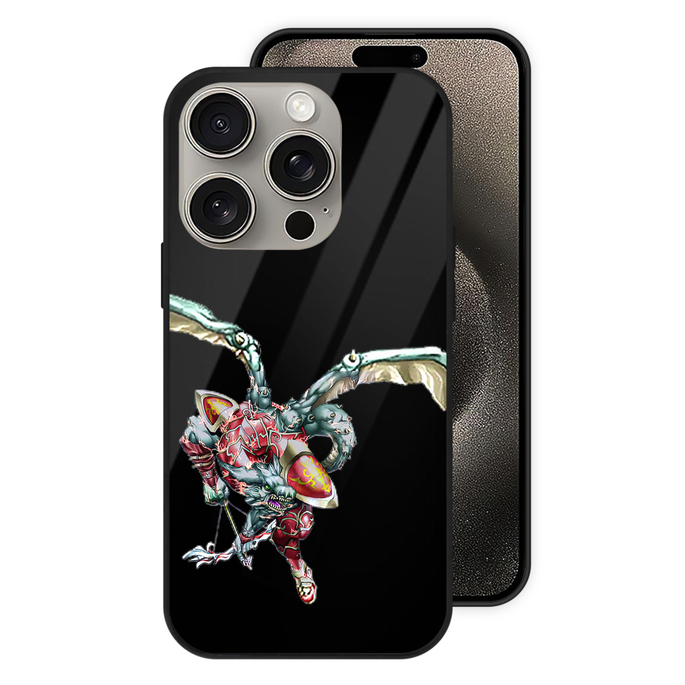 （画像用） 遊☆戯☆王 Yu-Gi-Oh! 【iPhone15Pro対応】スマホケース 耐衝撃＆黄変防止 背面ガラス
