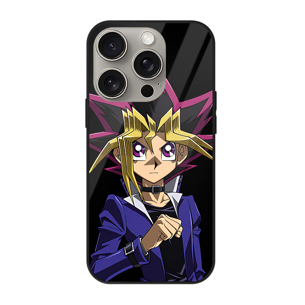 遊☆戯☆王 Yu-Gi-Oh! 【iPhone15Pro対応】スマホケース 耐衝撃＆黄変防止 背面ガラス