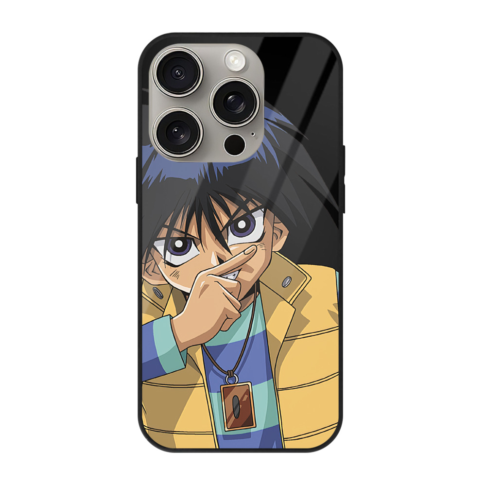 遊☆戯☆王 Yu-Gi-Oh! 【iPhone15Pro対応】スマホケース 耐衝撃＆黄変防止 背面ガラス