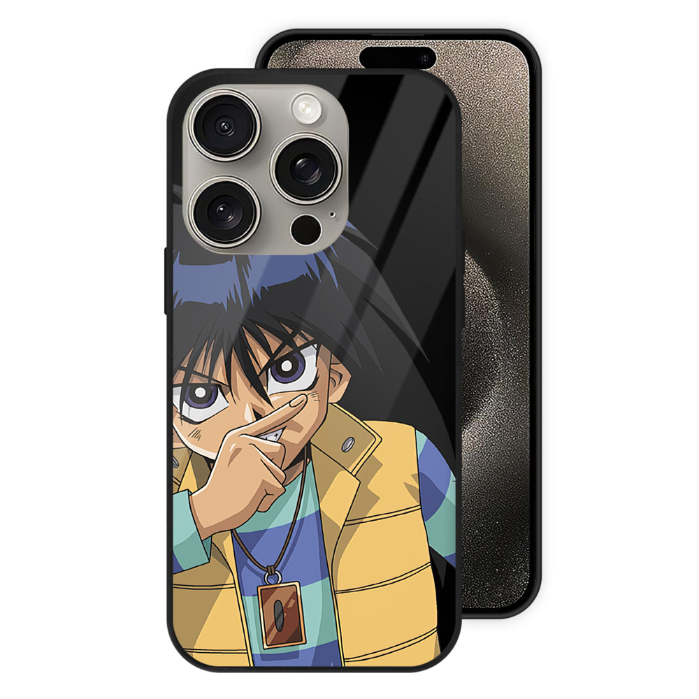 遊☆戯☆王 Yu-Gi-Oh! 【iPhone15Pro対応】スマホケース 耐衝撃＆黄変防止 背面ガラス
