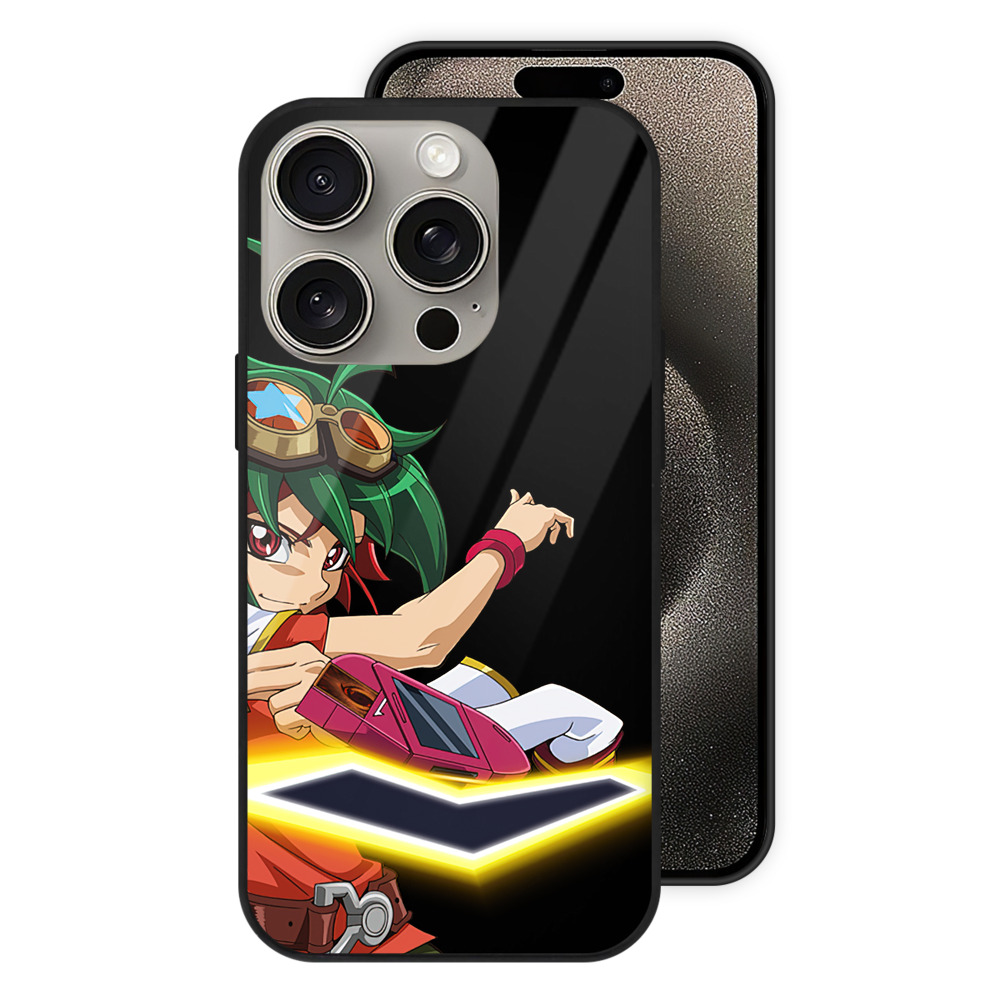 （画像用） 遊☆戯☆王 Yu-Gi-Oh! 【iPhone15Pro対応】スマホケース 耐衝撃＆黄変防止 背面ガラス