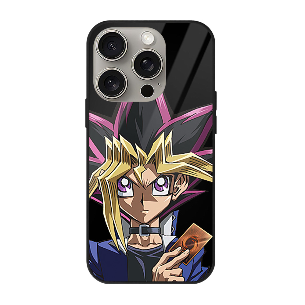 遊☆戯☆王 Yu-Gi-Oh! 【iPhone15Pro対応】スマホケース 耐衝撃＆黄変防止 背面ガラス
