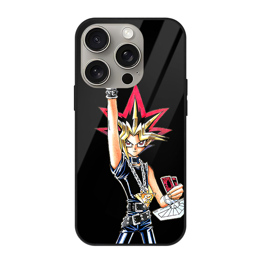 遊☆戯☆王 Yu-Gi-Oh! 【iPhone15Pro対応】スマホケース 耐衝撃＆黄変防止 背面ガラス