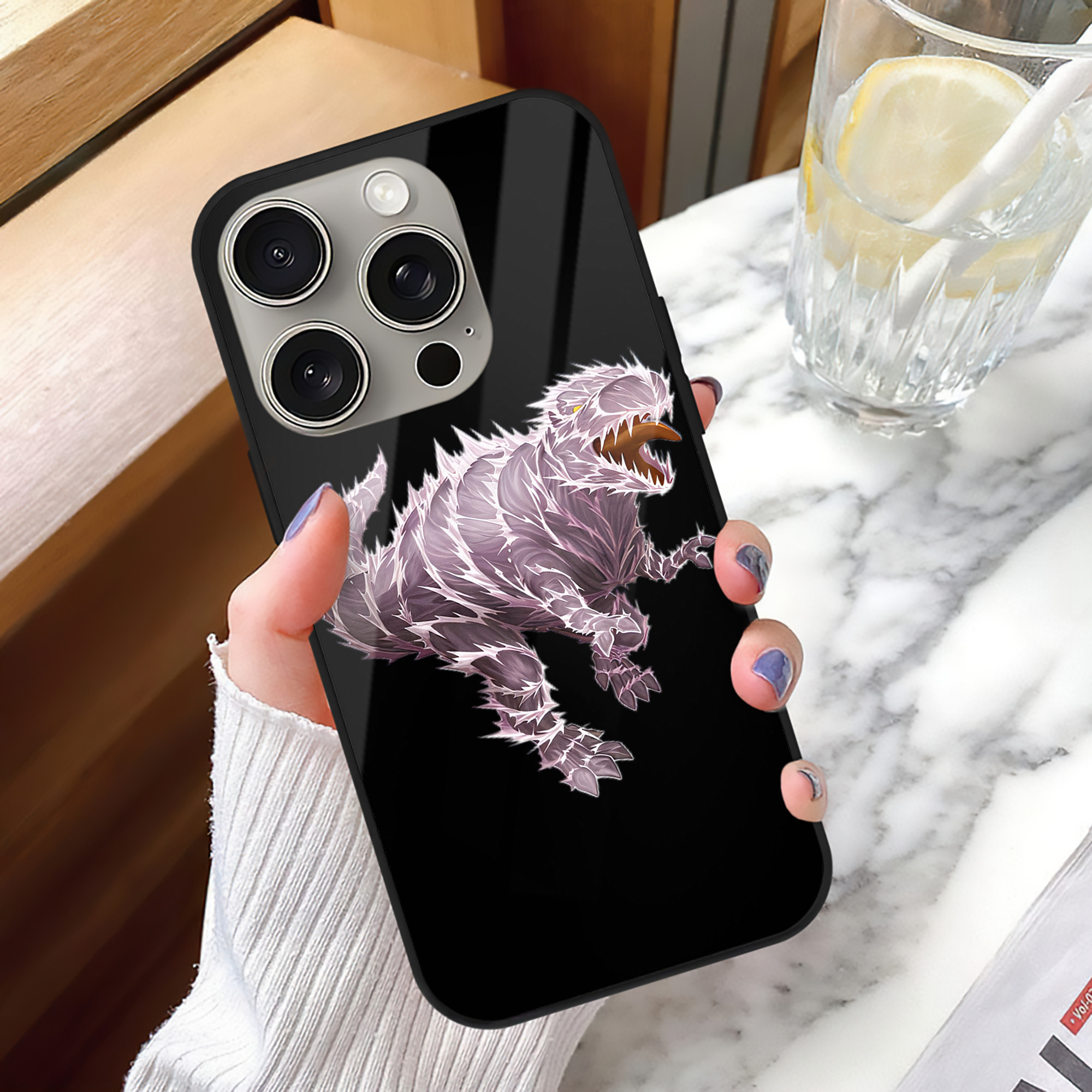 遊☆戯☆王 Yu-Gi-Oh! 【iPhone15Pro対応】スマホケース 耐衝撃＆黄変防止 背面ガラス