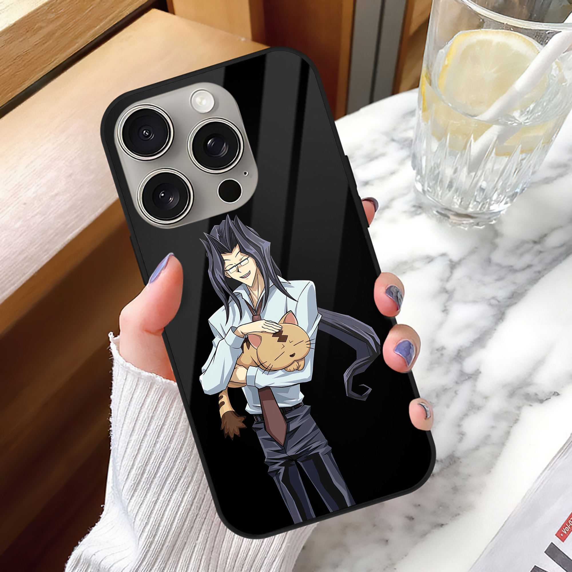 遊☆戯☆王 Yu-Gi-Oh! 【iPhone15Pro対応】スマホケース 耐衝撃＆黄変防止 背面ガラス