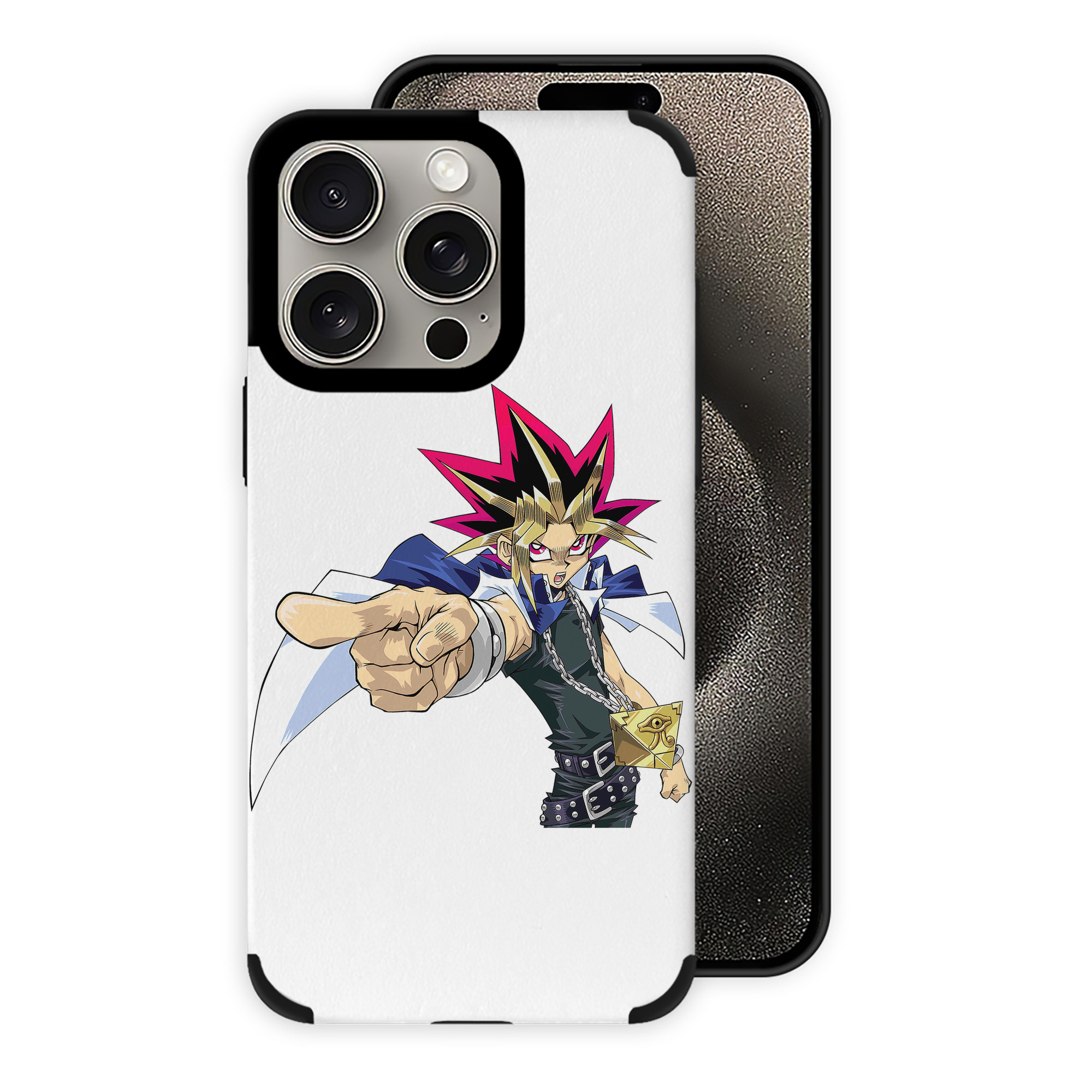 （画像用） 遊☆戯☆王 Yu-Gi-Oh! 【iPhone15ProMax対応】 PUレザー スマホケース 耐衝撃＆黄変防止