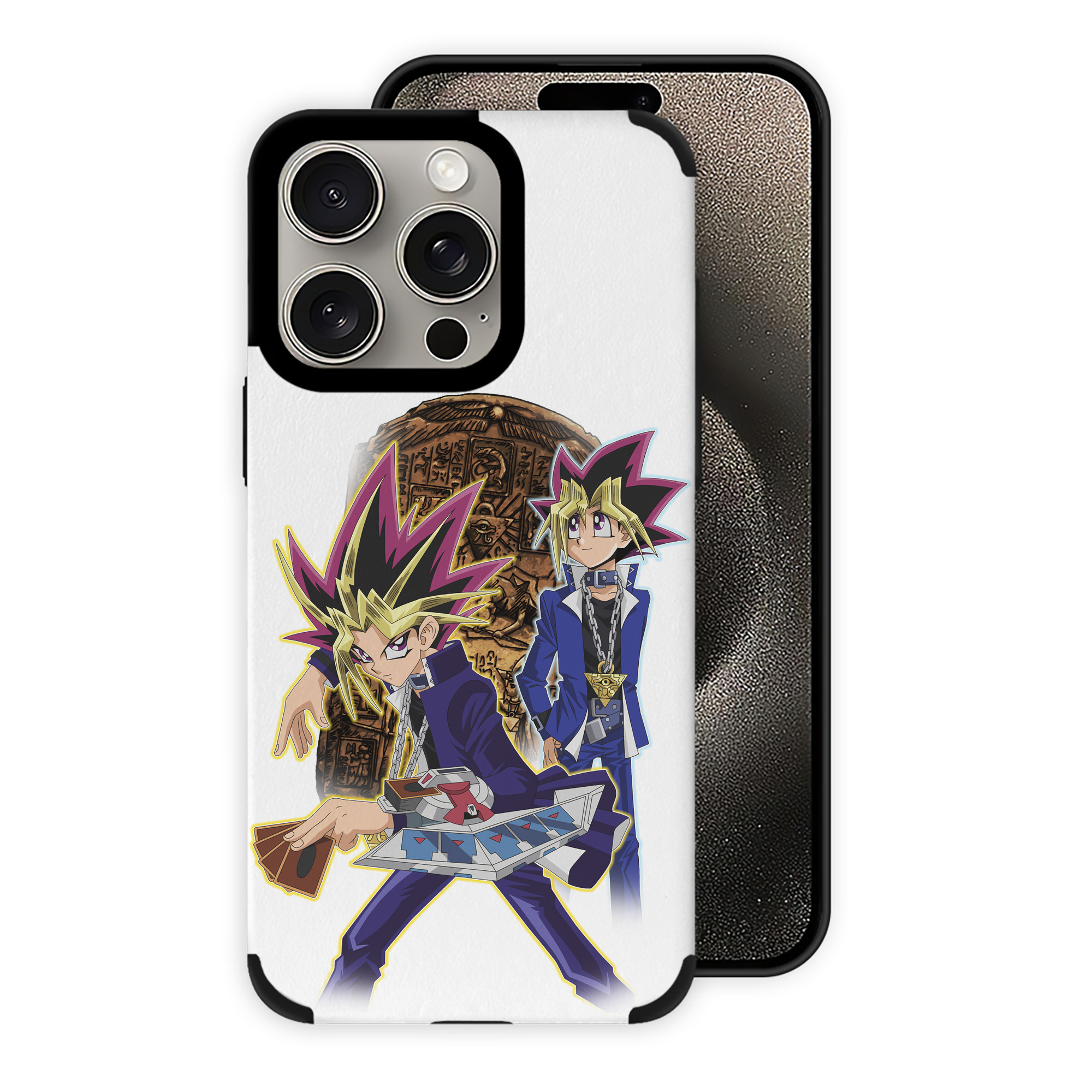 （画像用） 遊☆戯☆王 Yu-Gi-Oh! 【iPhone15ProMax対応】 PUレザー スマホケース 耐衝撃＆黄変防止