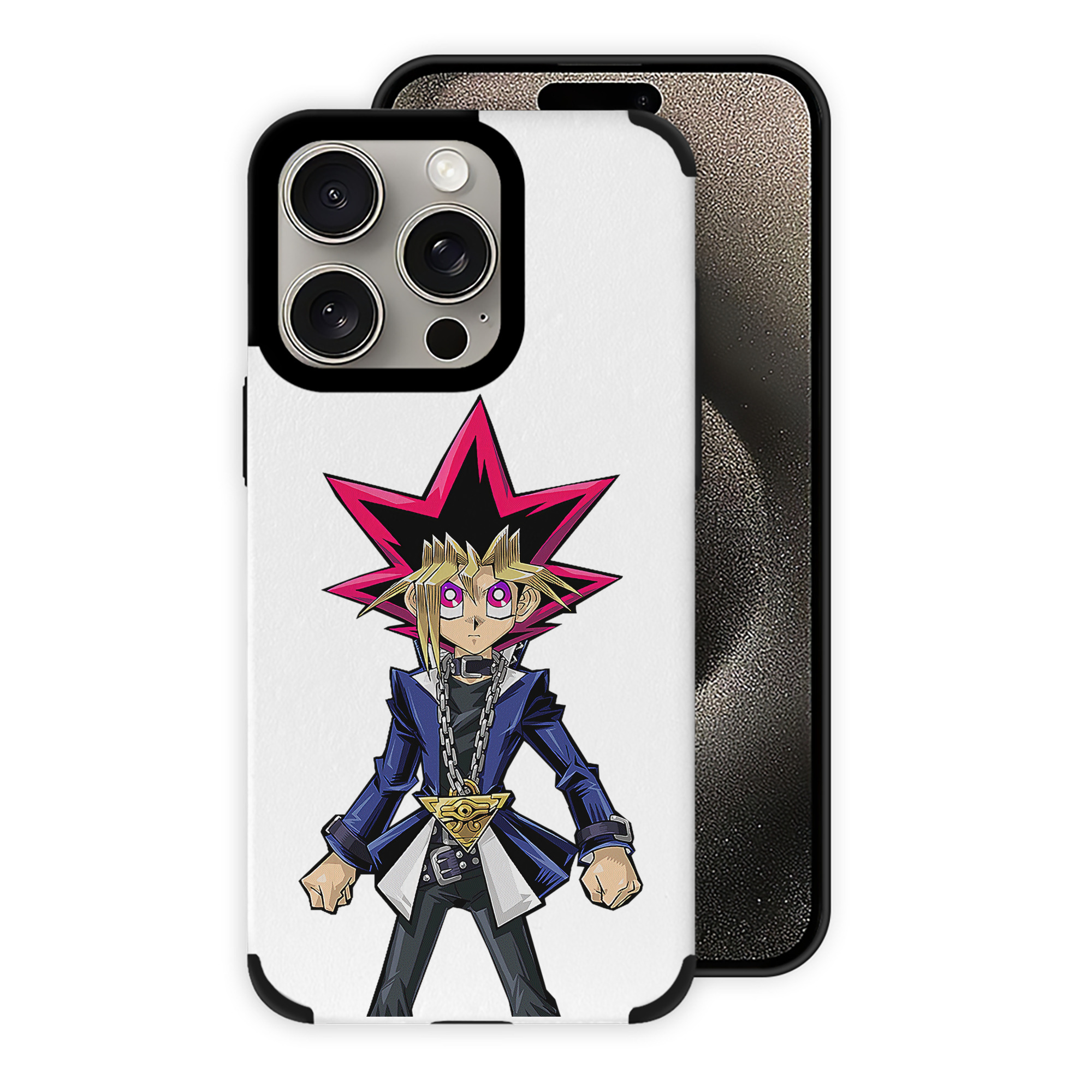 （画像用） 遊☆戯☆王 Yu-Gi-Oh! 【iPhone15ProMax対応】 PUレザー スマホケース 耐衝撃＆黄変防止