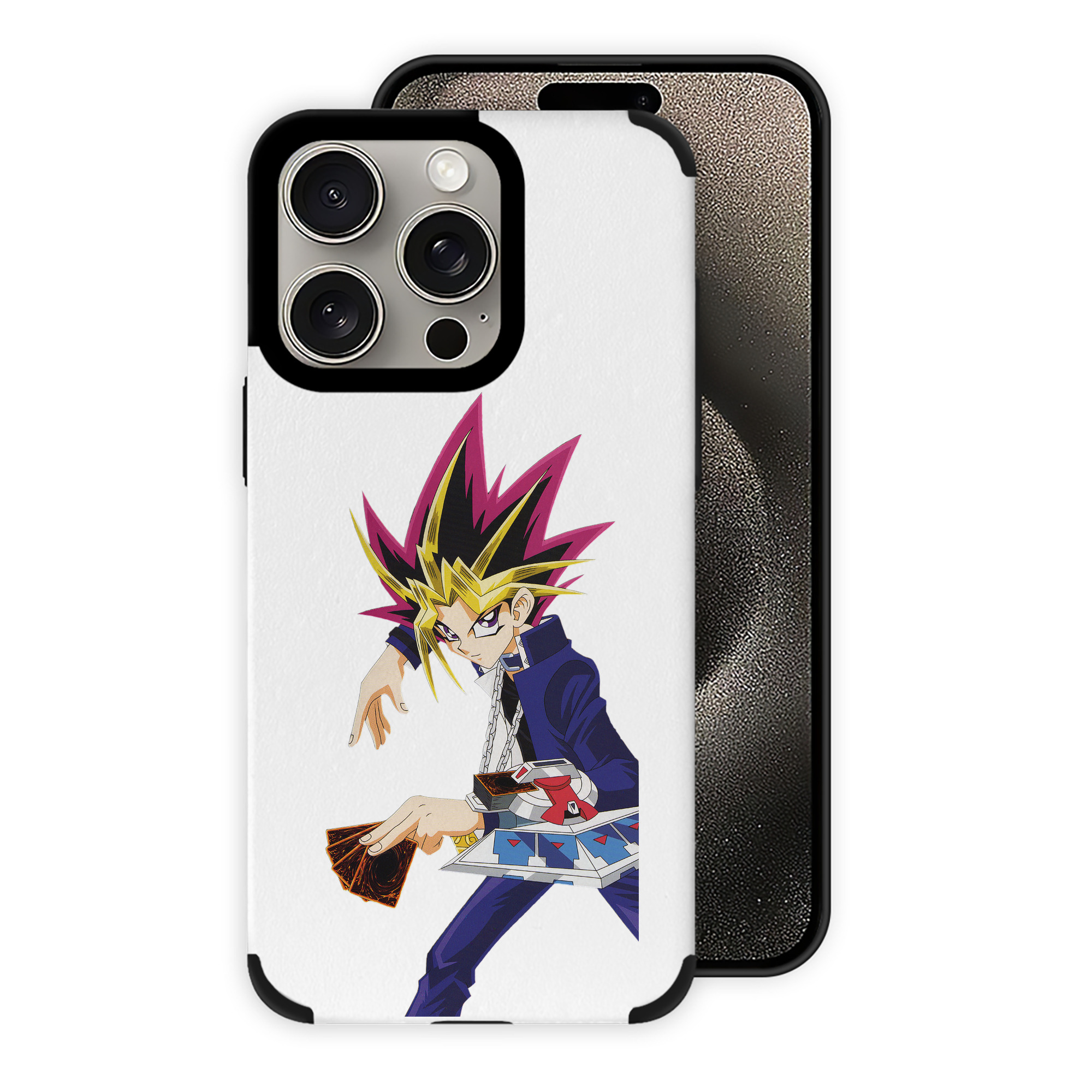 （画像用） 遊☆戯☆王 Yu-Gi-Oh! 【iPhone15ProMax対応】 PUレザー スマホケース 耐衝撃＆黄変防止