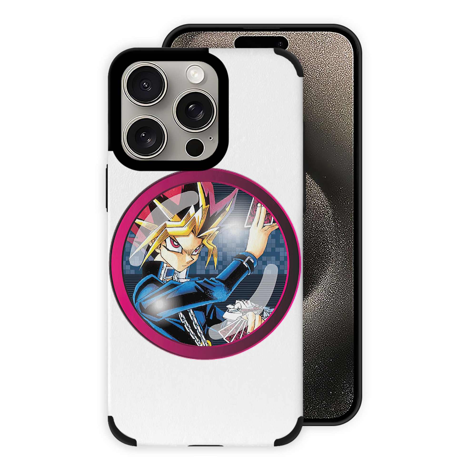 遊☆戯☆王 Yu-Gi-Oh! 【iPhone15ProMax対応】 PUレザー スマホケース 耐衝撃＆黄変防止