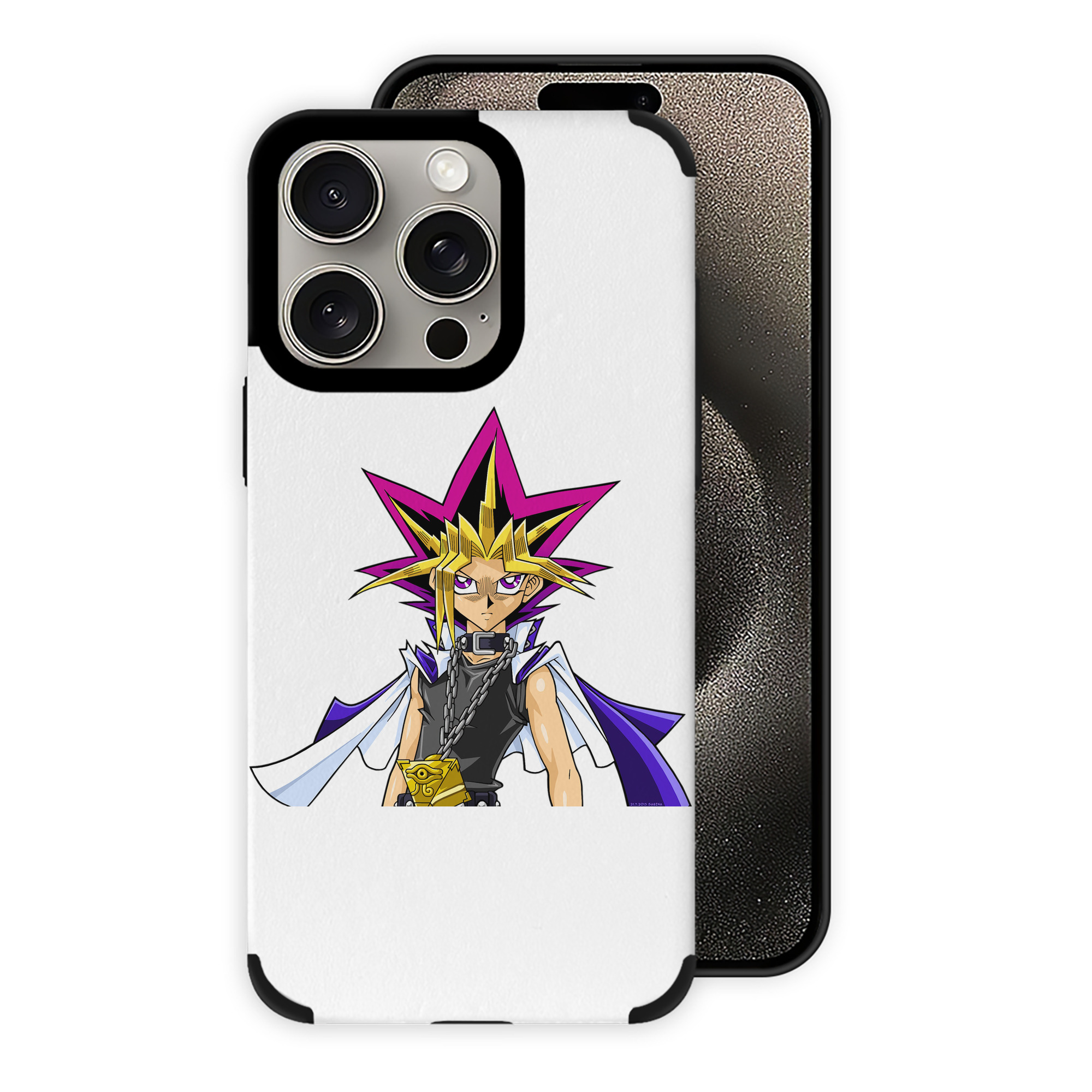 遊☆戯☆王 Yu-Gi-Oh! 【iPhone15ProMax対応】 PUレザー スマホケース 耐衝撃＆黄変防止
