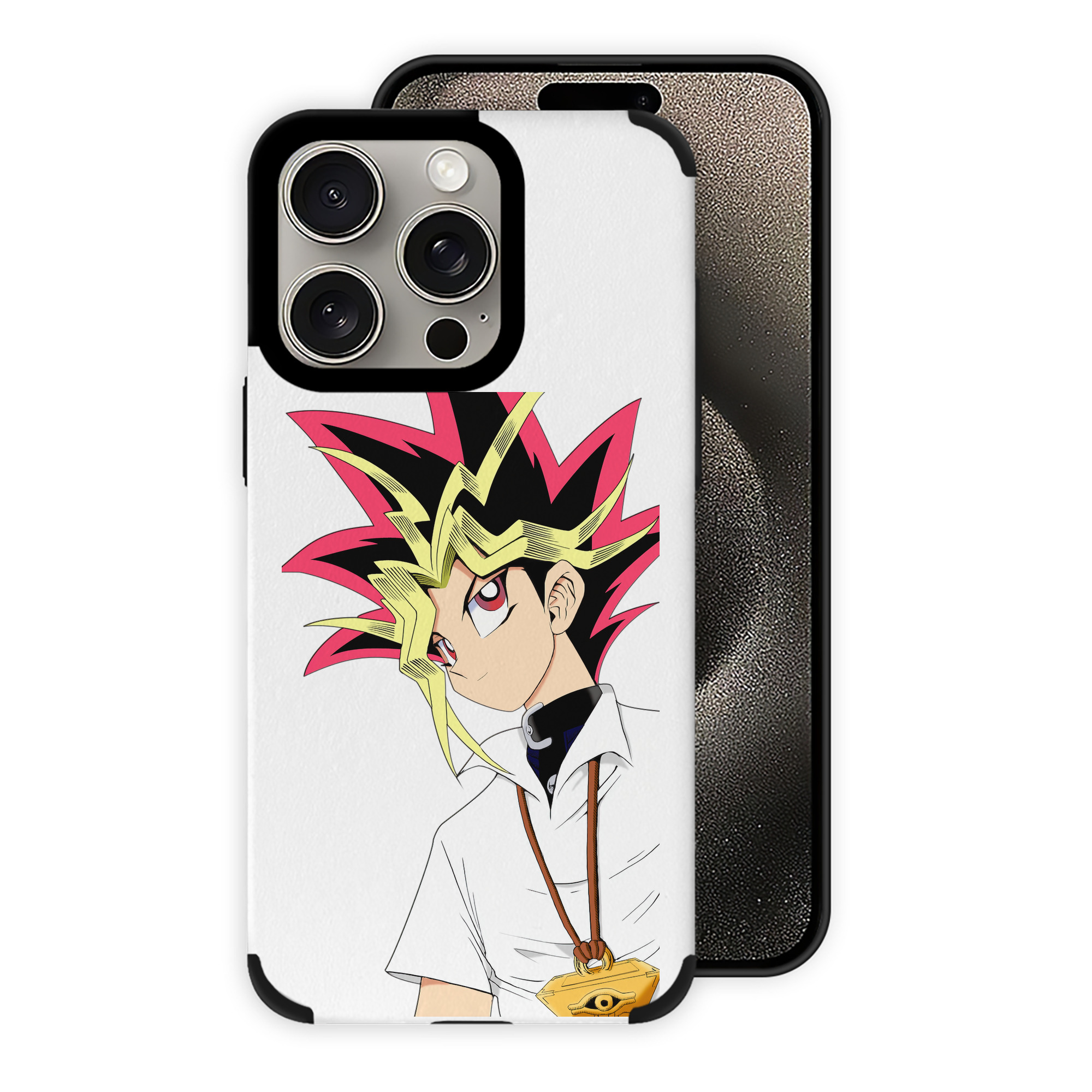 （画像用） 遊☆戯☆王 Yu-Gi-Oh! 【iPhone15ProMax対応】 PUレザー スマホケース 耐衝撃＆黄変防止
