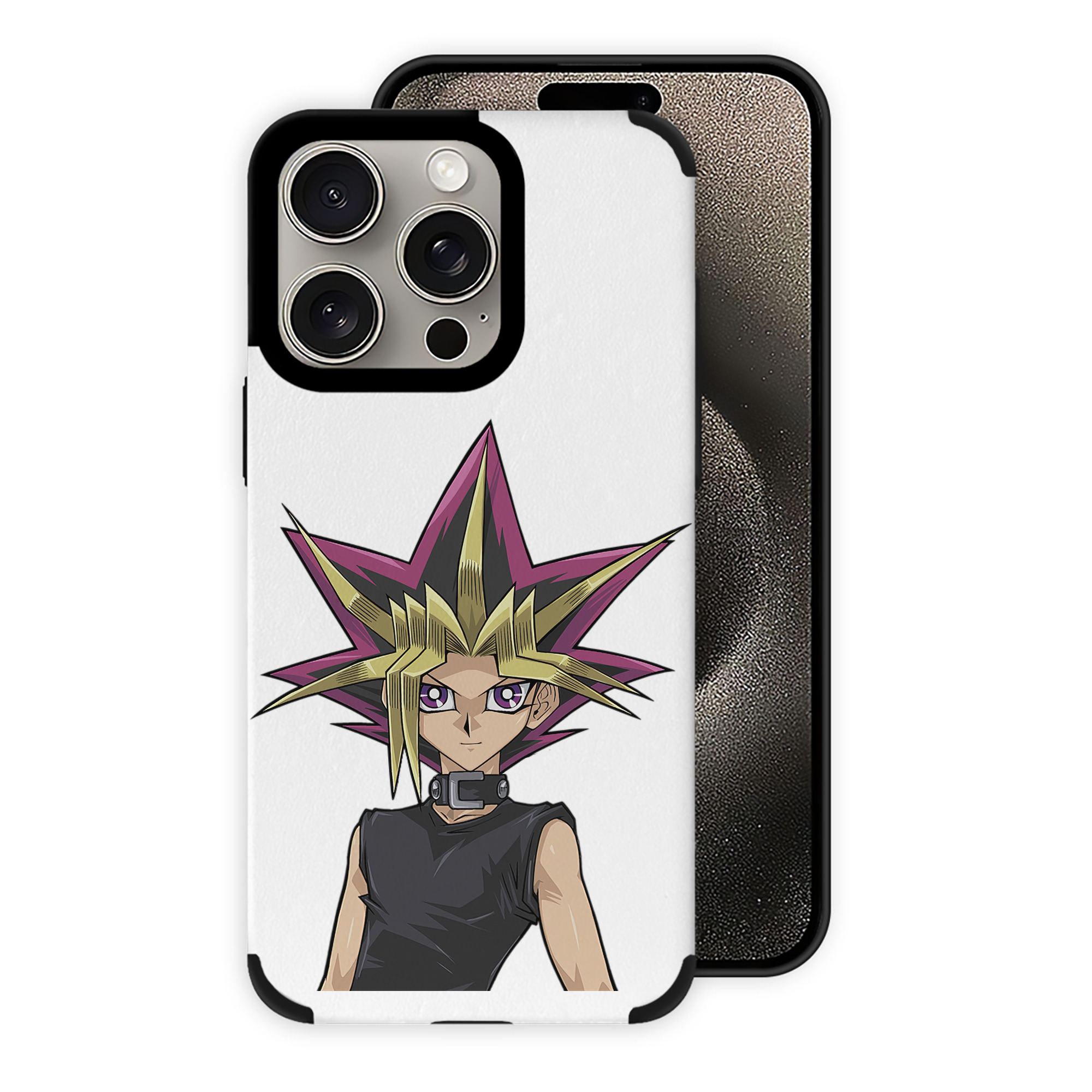 （画像用） 遊☆戯☆王 Yu-Gi-Oh! 【iPhone15ProMax対応】 PUレザー スマホケース 耐衝撃＆黄変防止
