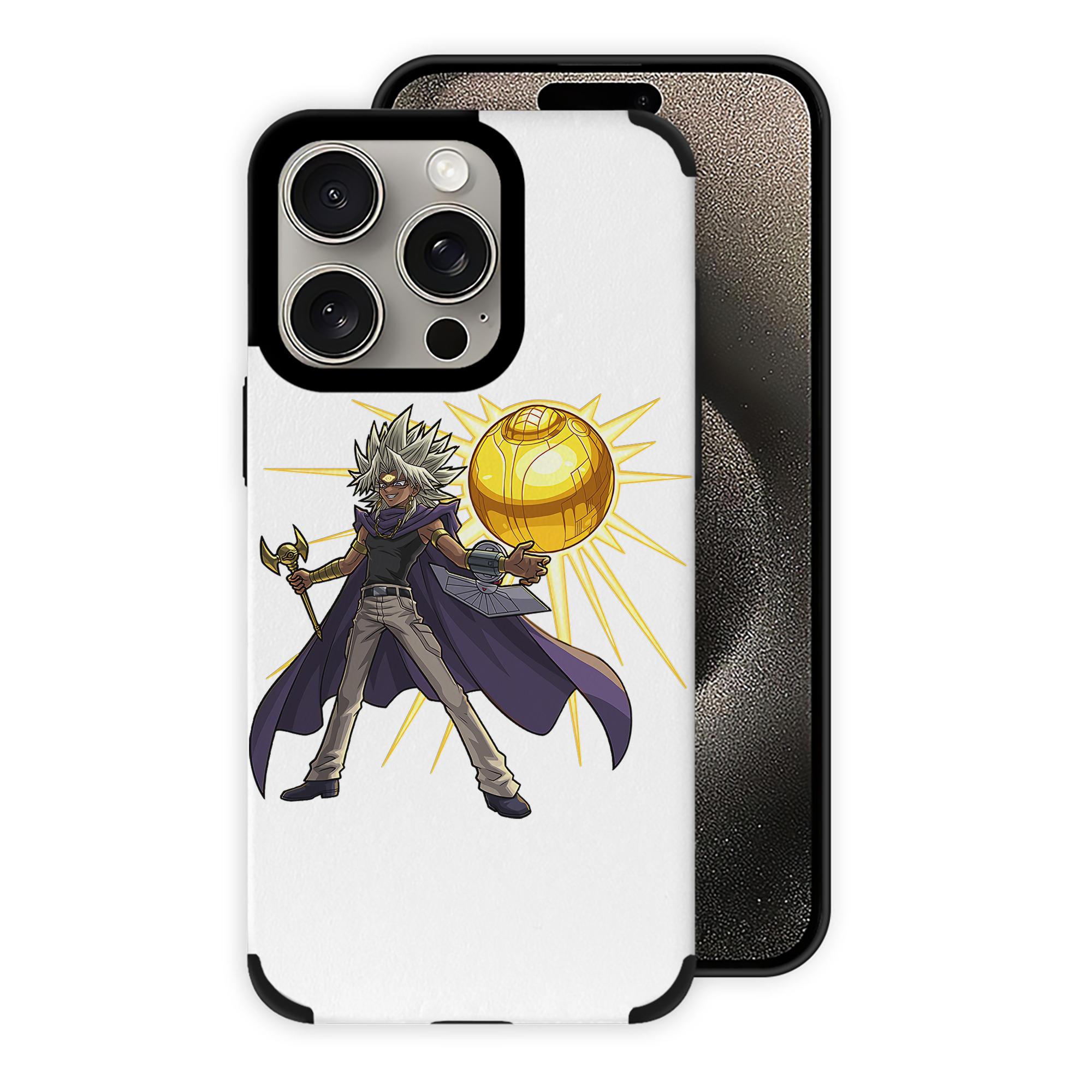 遊☆戯☆王 Yu-Gi-Oh! 【iPhone15ProMax対応】 PUレザー スマホケース 耐衝撃＆黄変防止